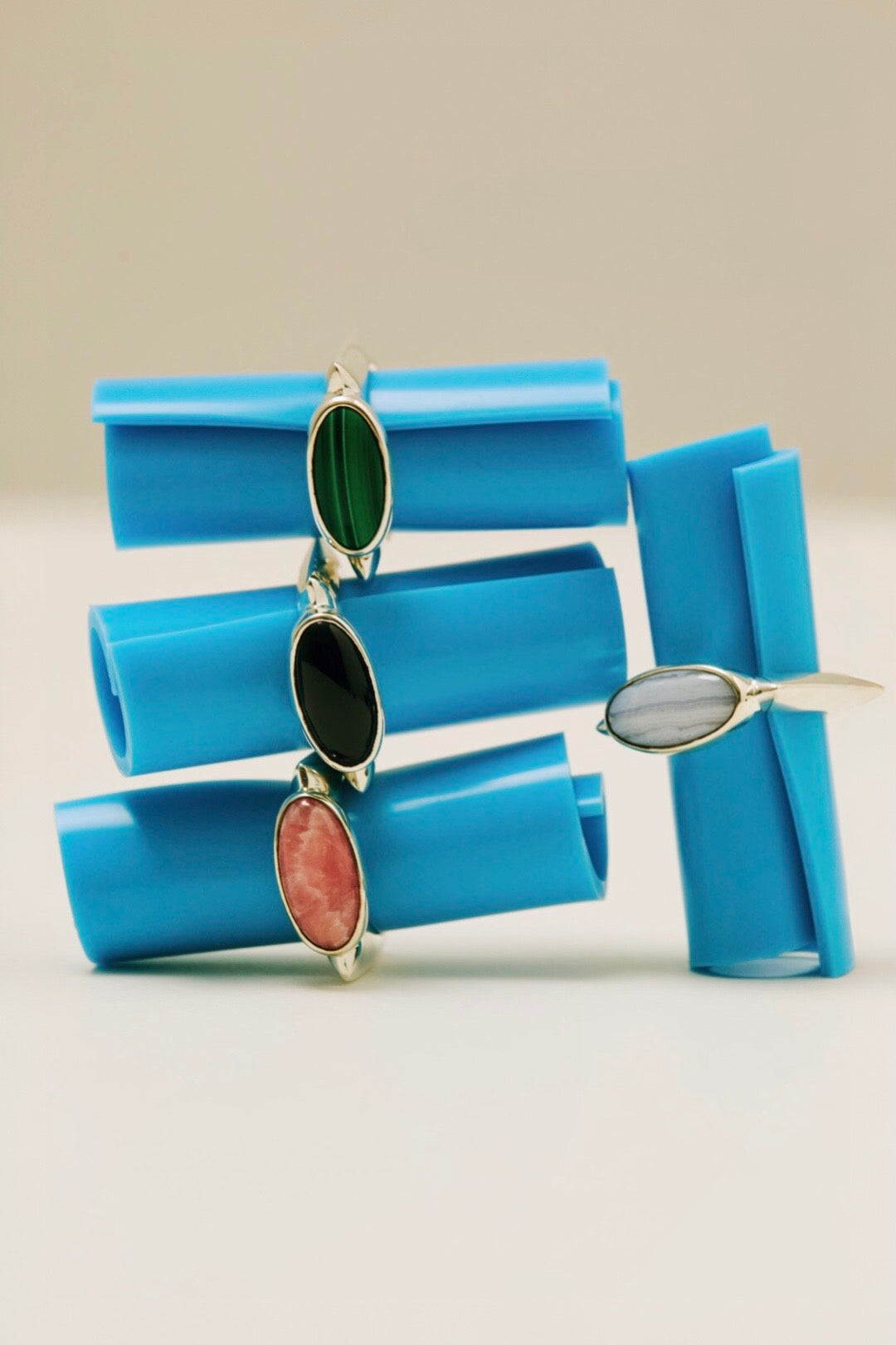 square at stone ring : onyx