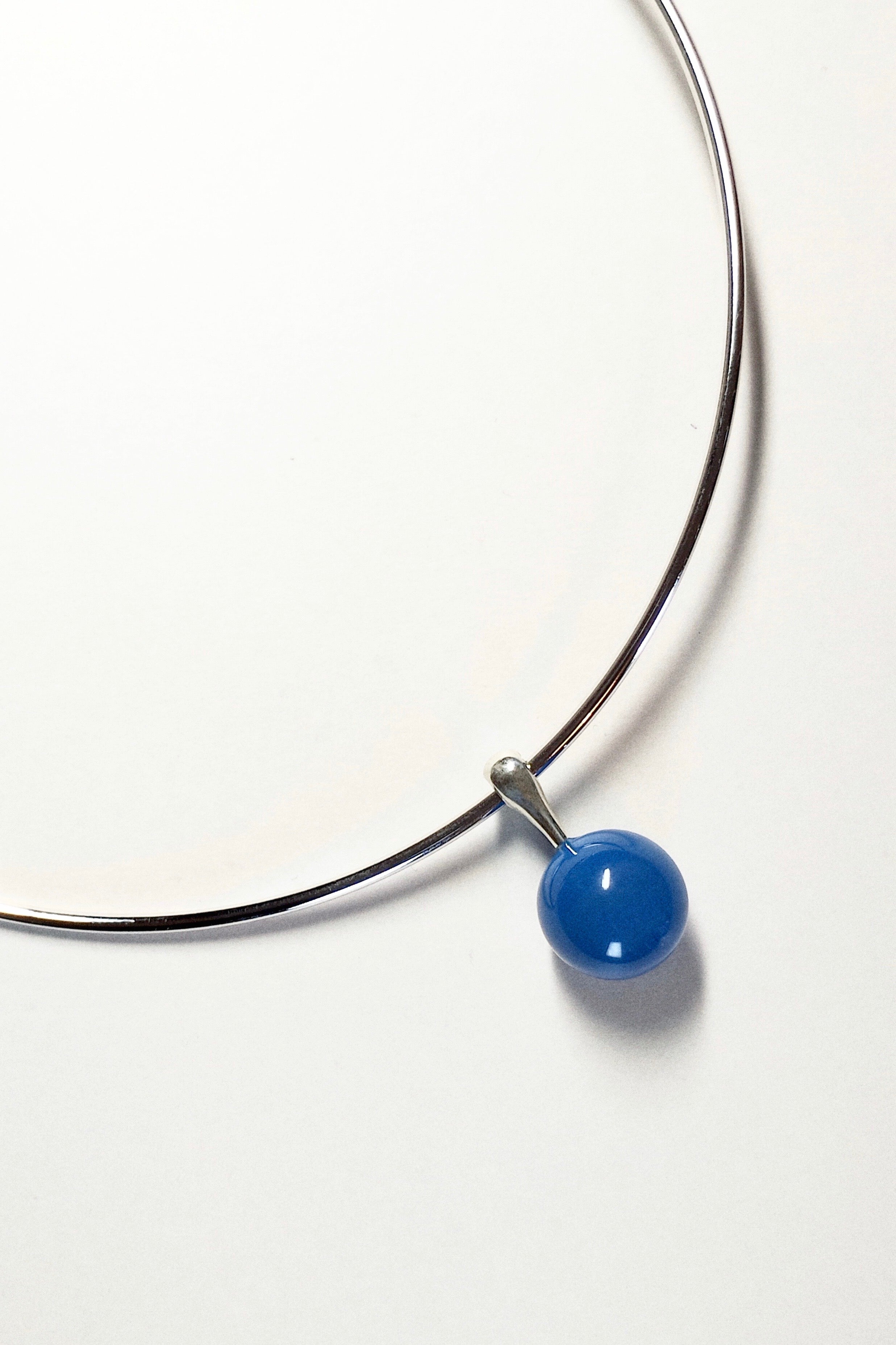 Blueagate silver choker