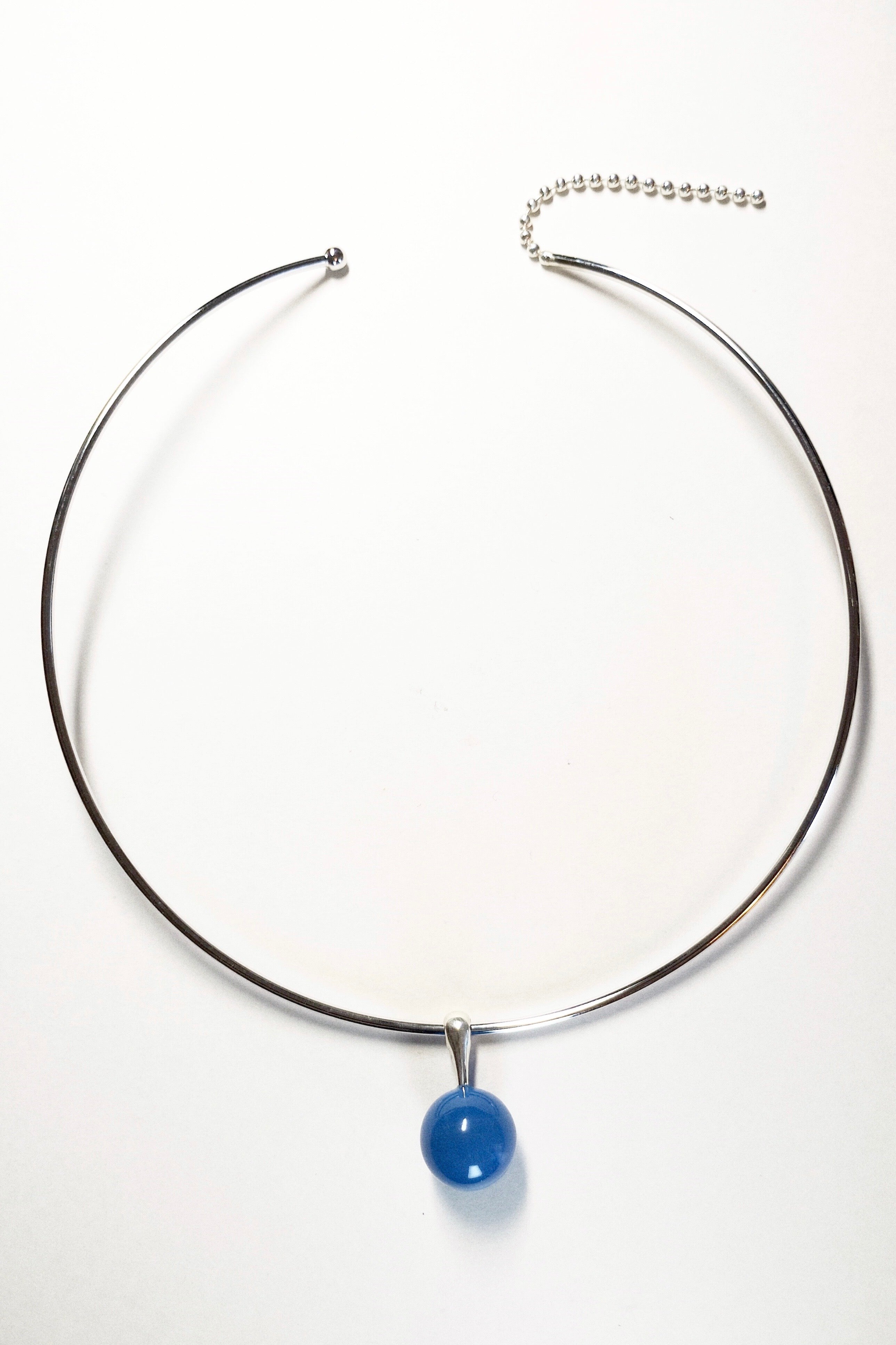 Blueagate silver choker