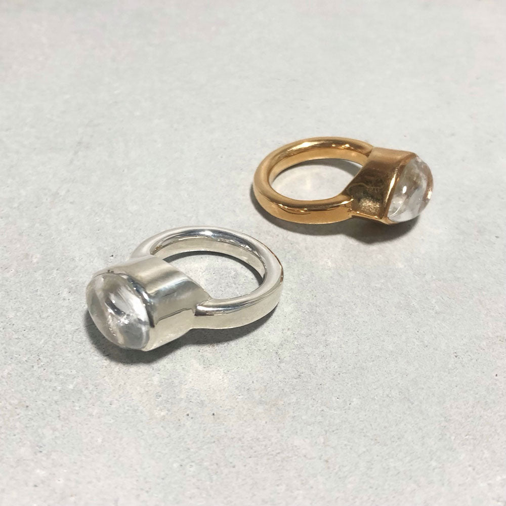drop stone ring crystal