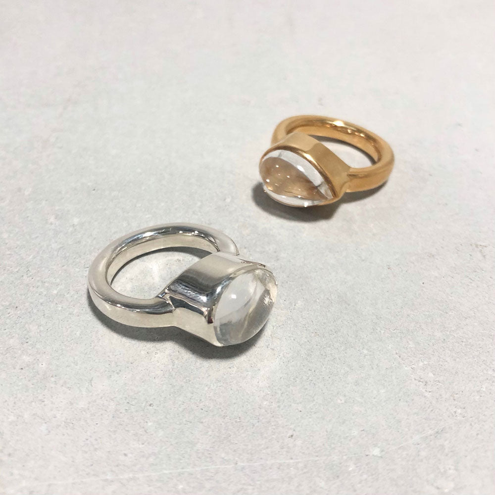 drop stone ring crystal