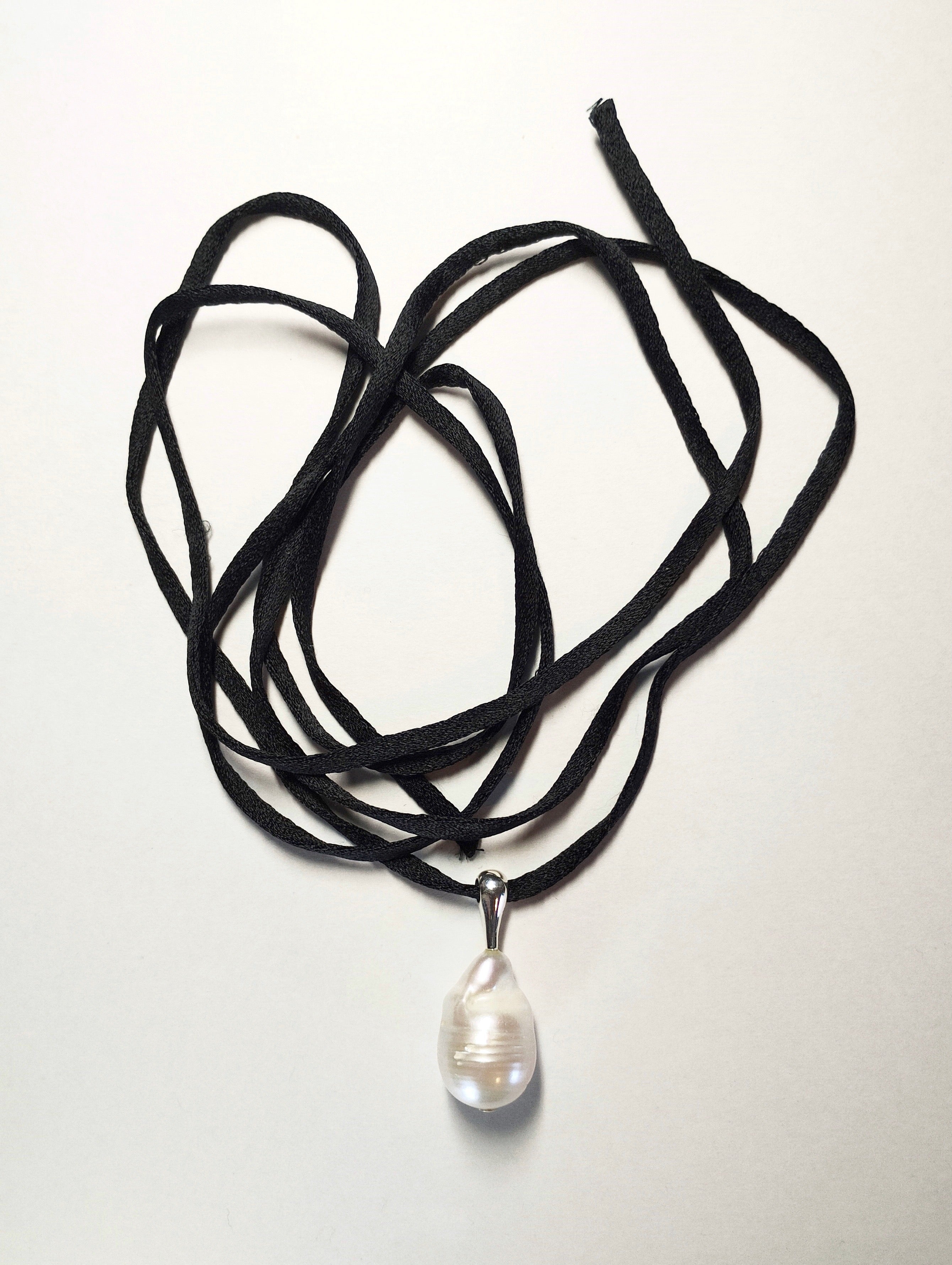Pearl Silk Cord choker