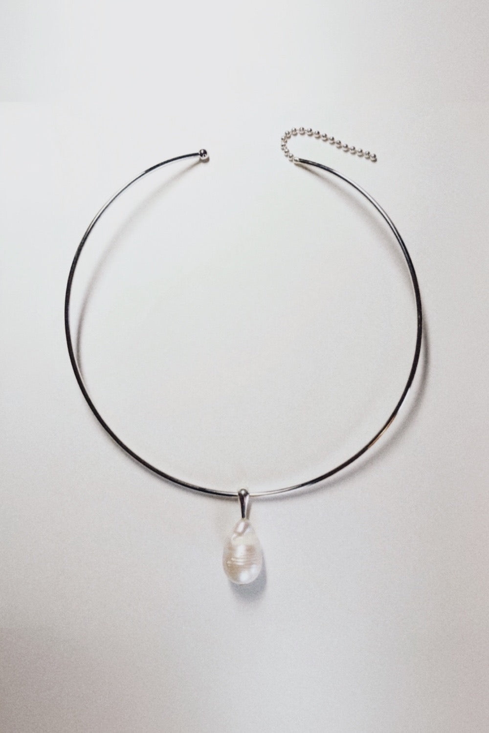 Pearl silver choker