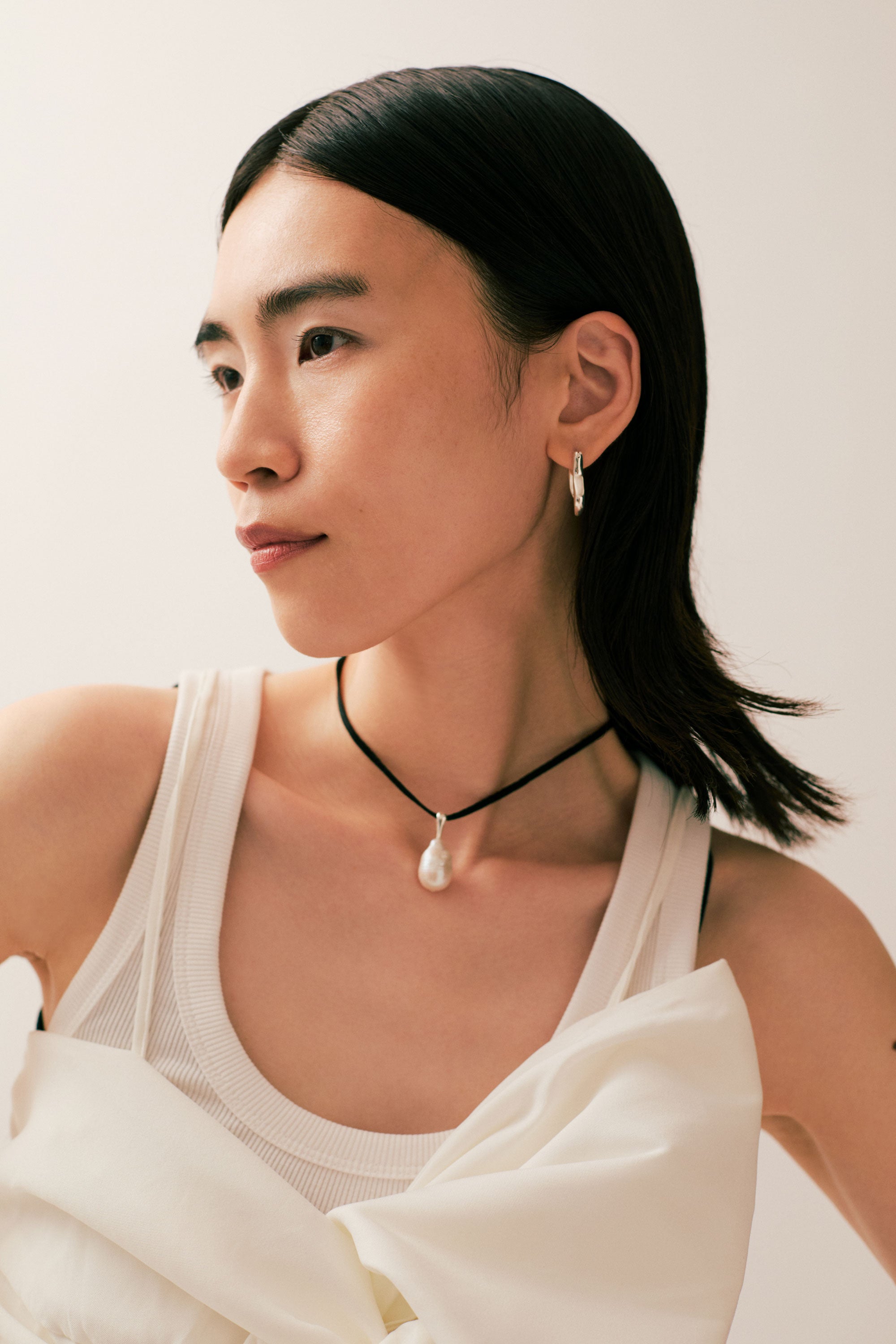 Pearl Silk Cord choker