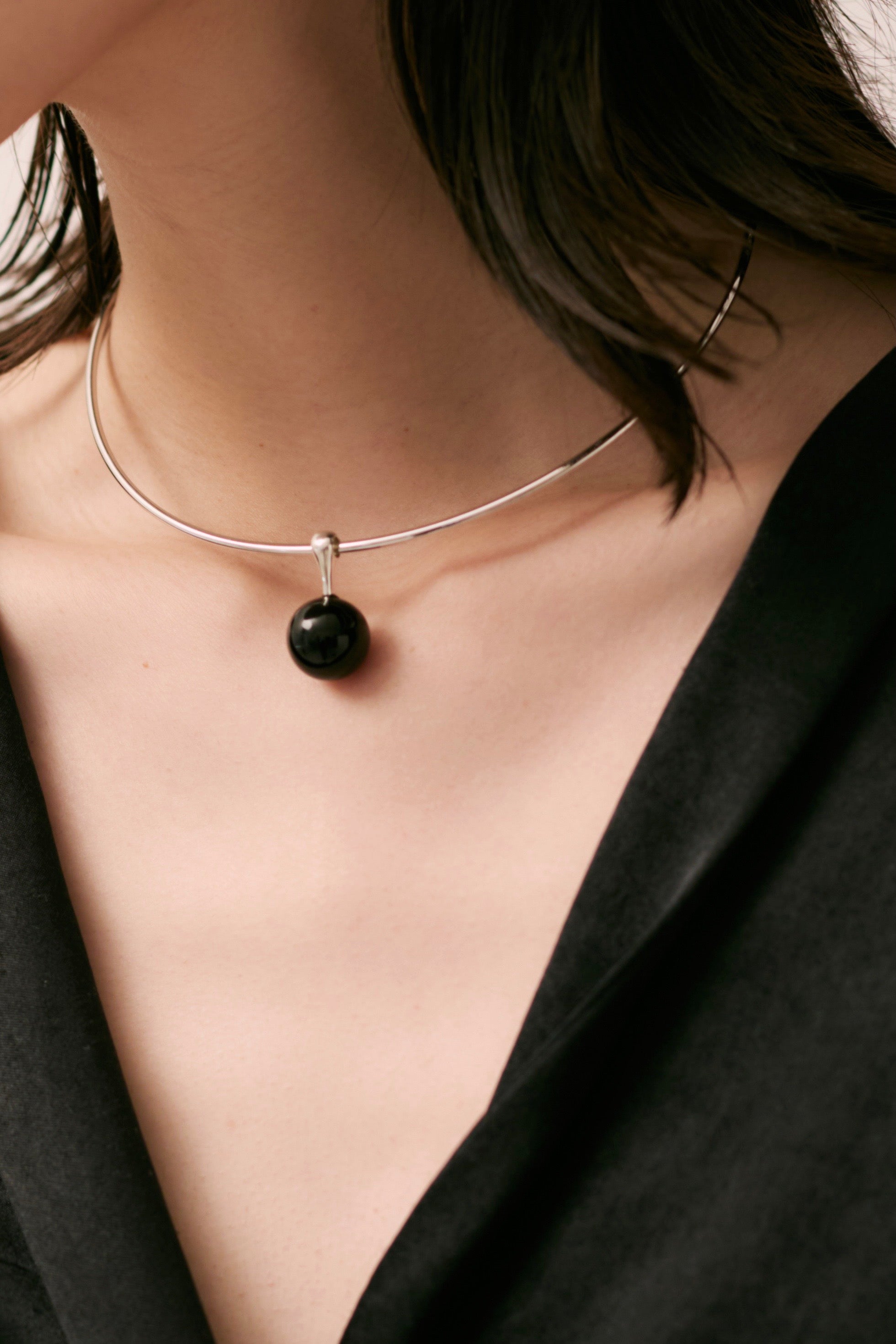 ONYX silver choker