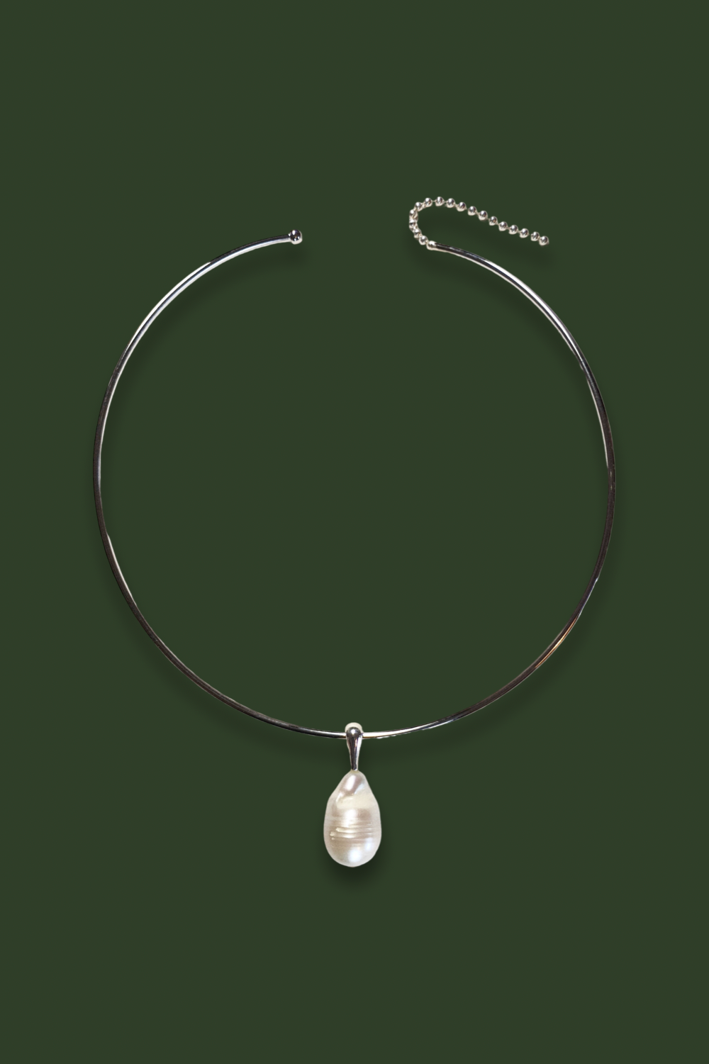 Pearl silver choker